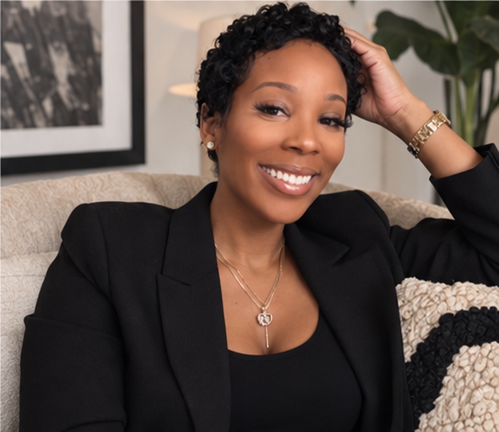 Khadeeja Muhammad smiling in a black blazer